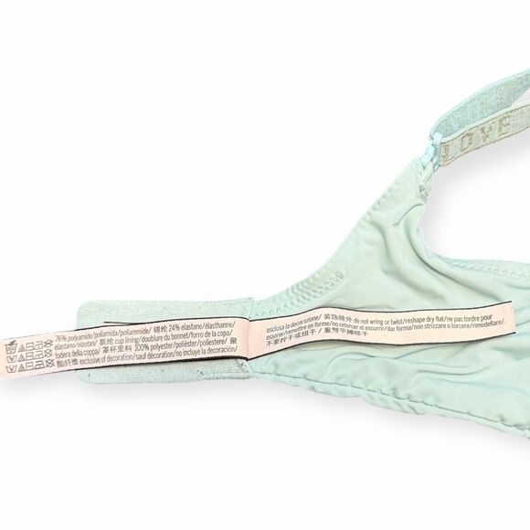 VICTORIA’S SECRET Women’s Mint Green Push-Up T-Shirt Full Coverage Bra Size 32D - Picture 5 of 5